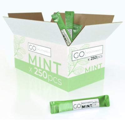 Individual Mouthwash Packets, Mint Flavor, 0.37 Oz Packet, 250/Box