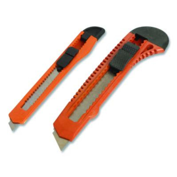 Snap-Off Utility Knife Set, 9 Mm Knife, 18 Mm Knife, Orange/Black