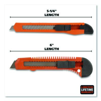 Snap-Off Utility Knife Set, 9 Mm Knife, 18 Mm Knife, Orange/Black