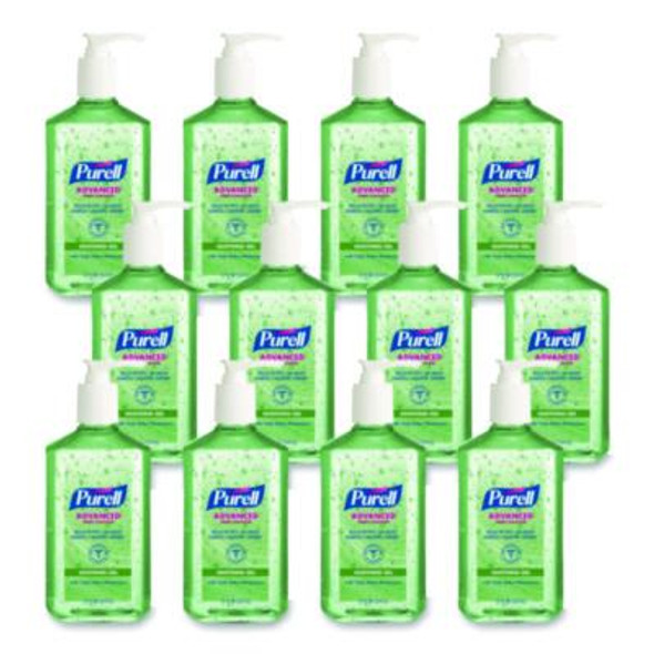 Advanced Hand Sanitizer Soothing Gel, 12 Oz Pump Bottle, Fresh Scent, 12/Carton