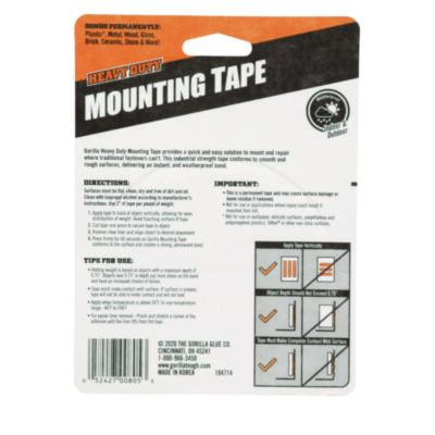 Heavy Duty Mounting Tape, Permanent, Holds Up To 1 Lb/2 Sq In, 1" x 120", Black