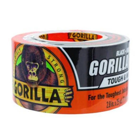 Gorilla Tape, 3" Core, 2.88" x 25 Yds, Black