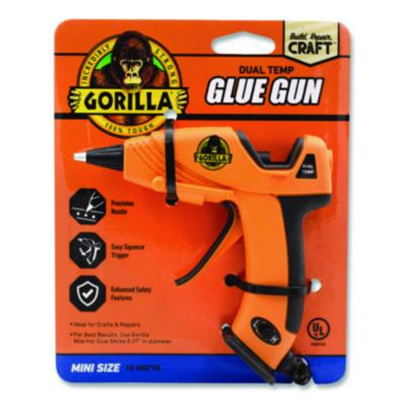 Dual Temp Mini Hot Glue Gun, Orange/Black