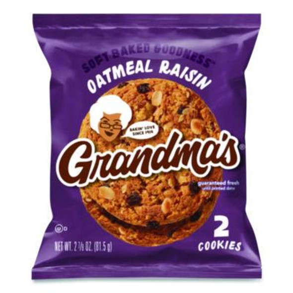 Cookies - Single Serve, Oatmeal Raisin, 2.5 Oz Packet, 60/Carton