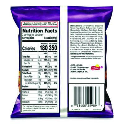 Cookies - Single Serve, Oatmeal Raisin, 2.5 Oz Packet, 60/Carton