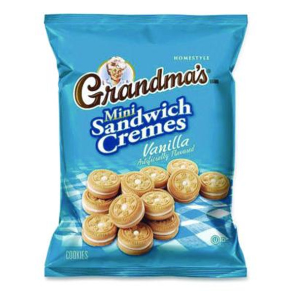 Mini Vanilla Creme Sandwich Cookies, 2.12 Oz Packet, 60/Carton