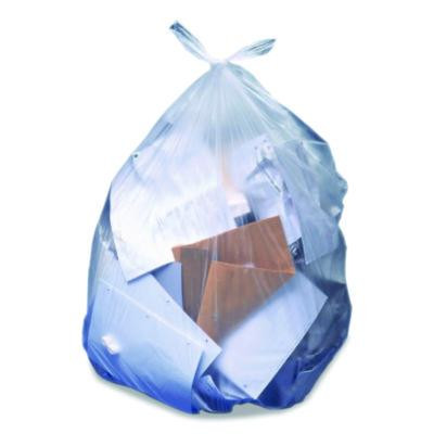 Linear Low-Density Can Liners, 33 Gal, 2 Mil, 33" x 39", Clear, Flat Pack, 100/Carton