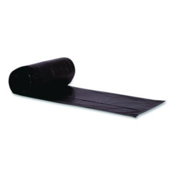 Linear Low-Density Can Liners, 56 Gal, 1.7 Mil, 43" x 47", Black, Flat Pack, 100/Carton