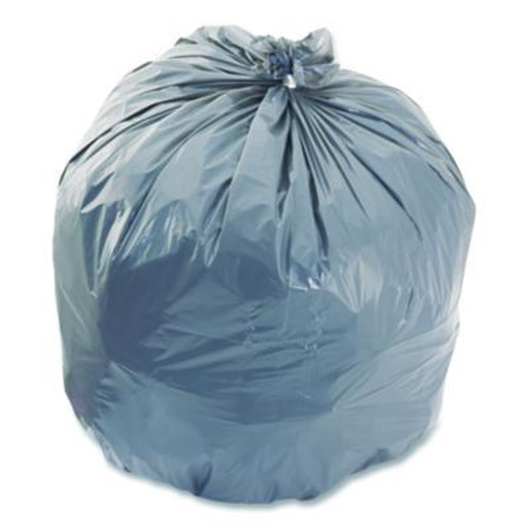 Linear Low-Density Can Liners, 45 Gal, 1.1 Mil, 40" x 46", Gray, Flat Pack, 125/Carton