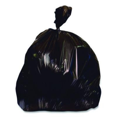 Linear Low-Density Can Liners, 55 Gal, 2 Mil, 36" x 58", Black, Flat Pack, 100/Carton