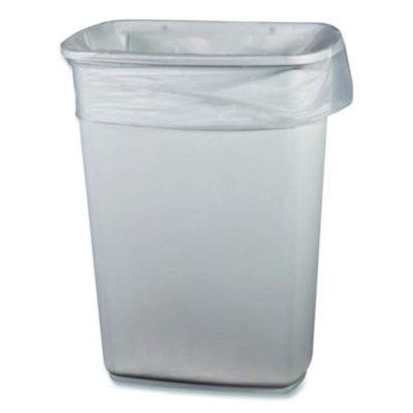 Linear Low-Density Can Liners, 16 Gal, 0.5 Mil, 24" x 32", Clear, 500/Carton