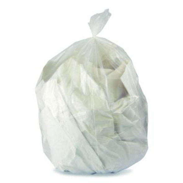 Linear Low-Density Can Liners With Dual-Dispense Box, 55 Gal, 1.3 Mil, 40" x 53", Clear, 100/Carton