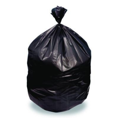 Linear Low Density Can Liners, 56 Gal, 1.5 Mil, 46' x 50", Black, 100/Carton