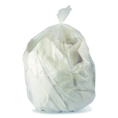 Linear Low-Density Can Liners, 56 Gal, 1.1 Mil, 46" x 50", Clear, 100/Carton