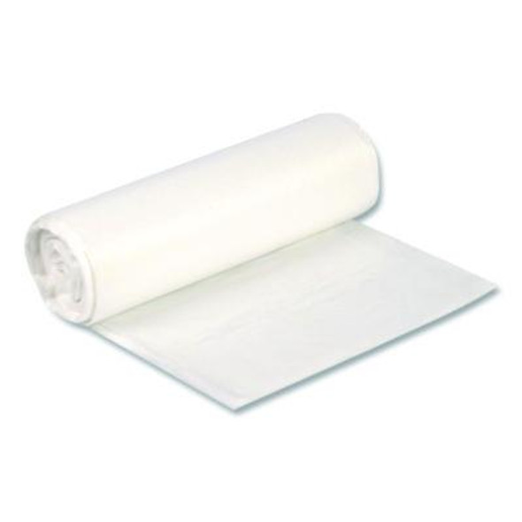 High-Density Waste Can Liners, 33 Gal, 11 Mic, 33 x 40, Natural, Roll, 25 Bags/Roll, 20 Rolls/Carton