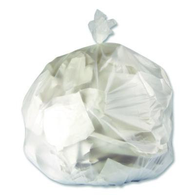 High-Density Waste Can Liners, 33 Gal, 11 Mic, 33 x 40, Natural, Roll, 25 Bags/Roll, 20 Rolls/Carton