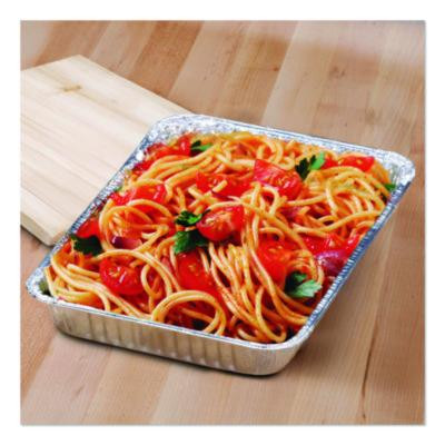 Square Cake Pan, 30 Gauge, 48 Oz, 8 x 8 x 1.53, Silver, Aluminum, 200/Carton