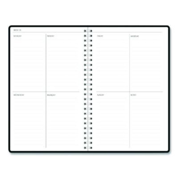 Recycled Non-Dated Monthly/Weekly Planner, Abstract Faces, Black/White Cover, Undated