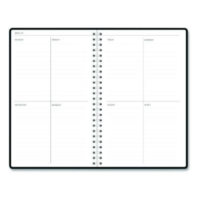 Recycled Non-Dated Monthly/Weekly Planner, Abstract Faces, Black/White Cover, Undated