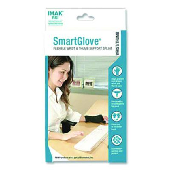 Smartglove Flexible Wrist And Thumb Support Splint, Medium, Fits Left Hand/Right Hand, Black