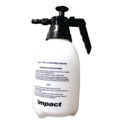 Pump-Up Sprayer/Foamer, 64 Oz, Translucent White/Black