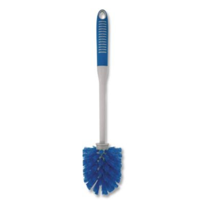 Toilet Bowl Brush And Caddy, Blue/Gray