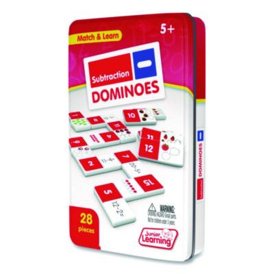 Subtraction Dominoes, 1 To 2 Players, Grades K To 5, 28 Pieces