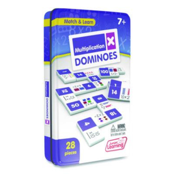 Multiplication Dominoes, 1 To 2 Players, Grades 2 To 4, 28 Pieces