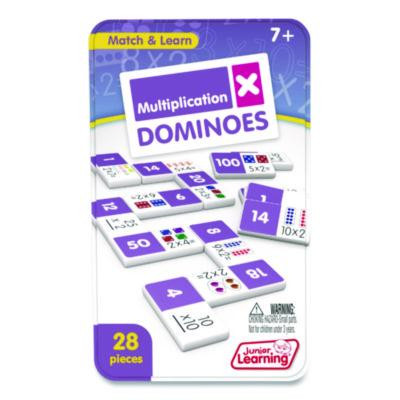 Multiplication Dominoes, 1 To 2 Players, Grades 2 To 4, 28 Pieces