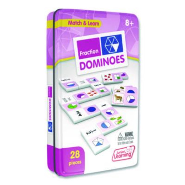 Fraction Dominoes, 1 To 2 Players, Grades 3 To 7, 28 Pieces