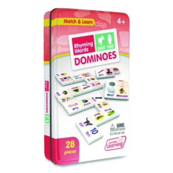 Rhyming Words Dominoes, 1 To 2 Players, Grades Pre-K To 5, 28 Pieces