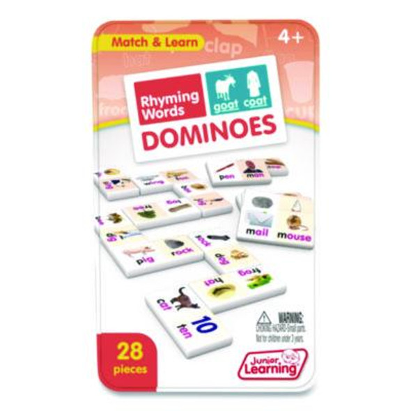 Rhyming Words Dominoes, 1 To 2 Players, Grades Pre-K To 5, 28 Pieces