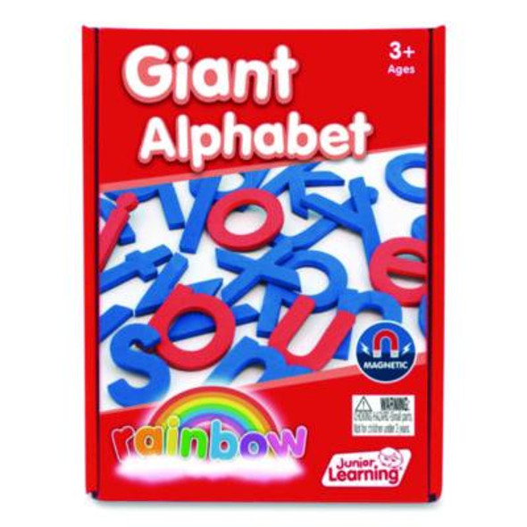 Rainbow Giant Alphabet, Lowercase Letters, +/- 3" Tall, Blue Consonants, Red Vowels, 26 Pieces