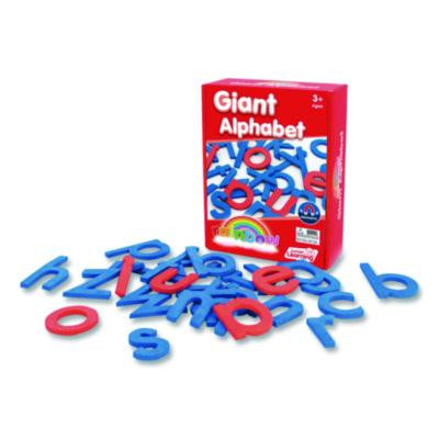Rainbow Giant Alphabet, Lowercase Letters, +/- 3" Tall, Blue Consonants, Red Vowels, 26 Pieces