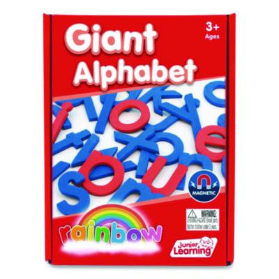Rainbow Giant Alphabet, Lowercase Letters, +/- 3" Tall, Blue Consonants, Red Vowels, 26 Pieces