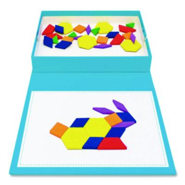 Rainbow Pattern Blocks, Pre-K, 100 Pieces