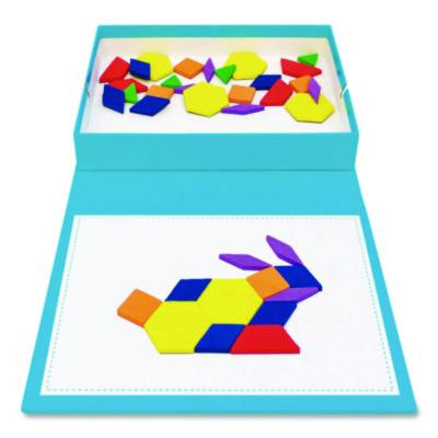 Rainbow Pattern Blocks, Pre-K, 100 Pieces