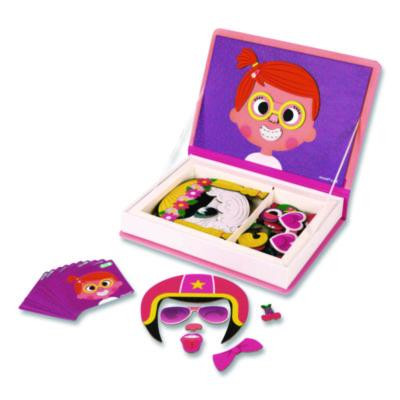 Magneti'Books, Girl's Crazy Faces, Ages 3 To 8, 65 Pieces