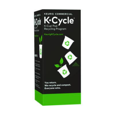 K-Cycle Cardboard Indoor Recycling Bin, Large, Cardboard, Black/Green/White, 5/Pack