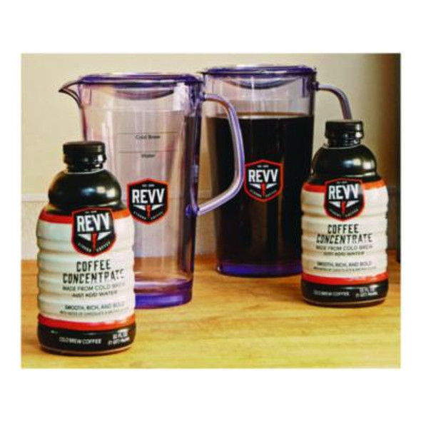 Cold Coffee Pitcher, 64 Oz, Purple Handle