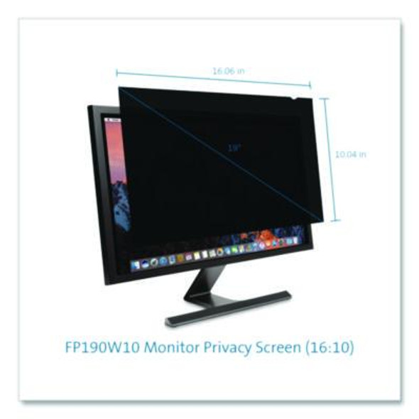 Anti-Glare Reversible Privacy Screen For 19" Widescreen Flat Panel Monitor, 16:10 Aspect Ratio