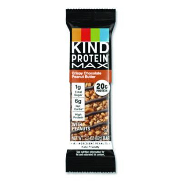 Protein Max Bar, Crispy Chocolate Peanut Butter, 2.2 Oz Bar, 12/Box