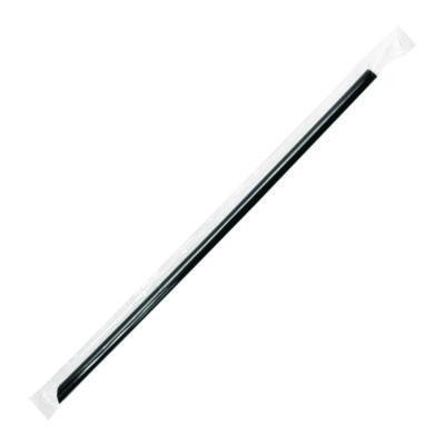 Jumbo Straws, 9", Plastic, Black, 2,000/Carton