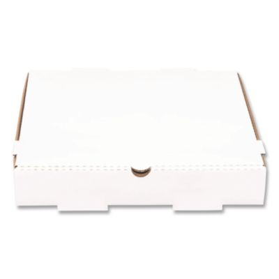 Corrugated Pizza Boxes, 12 x 12 x 1.97, White/Brown, 50/Carton