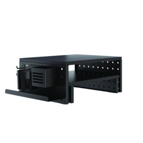 Pegboard Riser, For 32" Monitors, 15.9 x 11.8 x 7.3, Black, Supports 20 Lbs