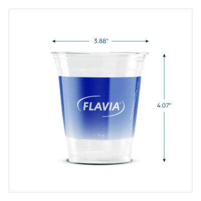 Cold Cups 12 Oz, Blue Band Flavia Logo, Clear/Blue, 1,000/Carton
