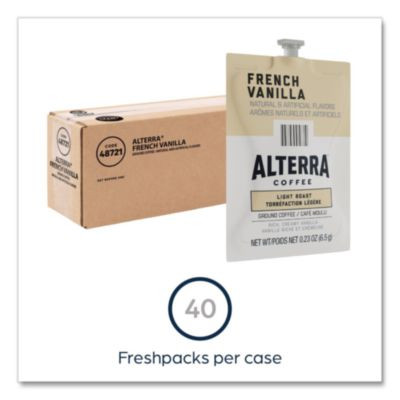 Alterra French Vanilla Coffee Freshpack, 40/Carton