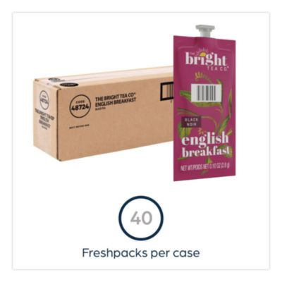 The Bright Tea Co. English Breakfast Black Tea Freshpack, 40/Carton