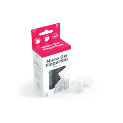 Micro-Gel Fingertips, Size 11.5, Medium, Clear, 12/Pack