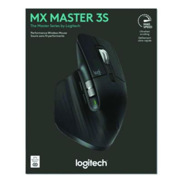 Mx Master 3S For Business Wireless Mouse, 33 Ft Wireless Range, Right, Black